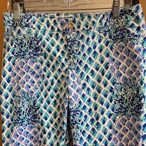 LILLY PULITZER Kelly Skinny Ankle Pant Pineapple Print Size 6